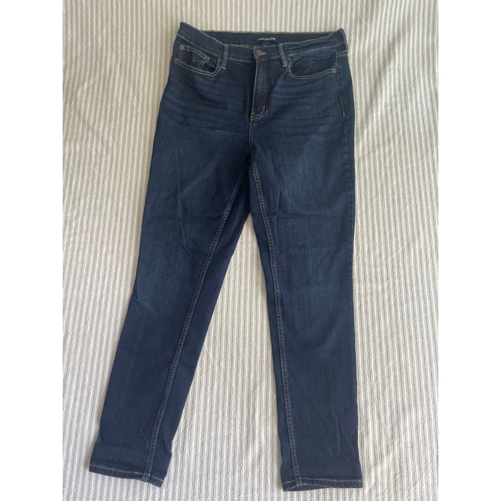Calvin Klein Jeans Womens 14 High Rise Skinny Blue Denim CJJGSO0012 Indigo‎